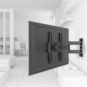 Full Motion TV Wall Mount Bracket extended with single steel articulating arm