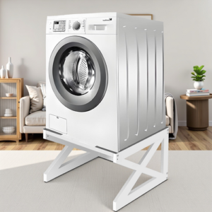 Heavy duty white washing machine pedestal steel base stand