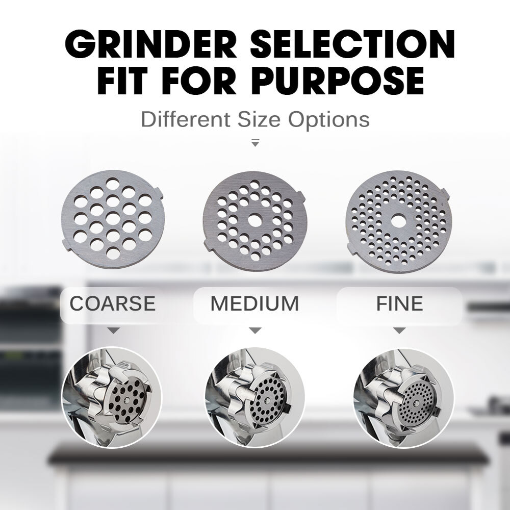 Eurochef Electric Meat Grinder Stainless Steel Mincer - Red – Sumo Deals Mincing Plates Sausage Funnel And Food Pusher For Eurochef Electric Meat Grinder