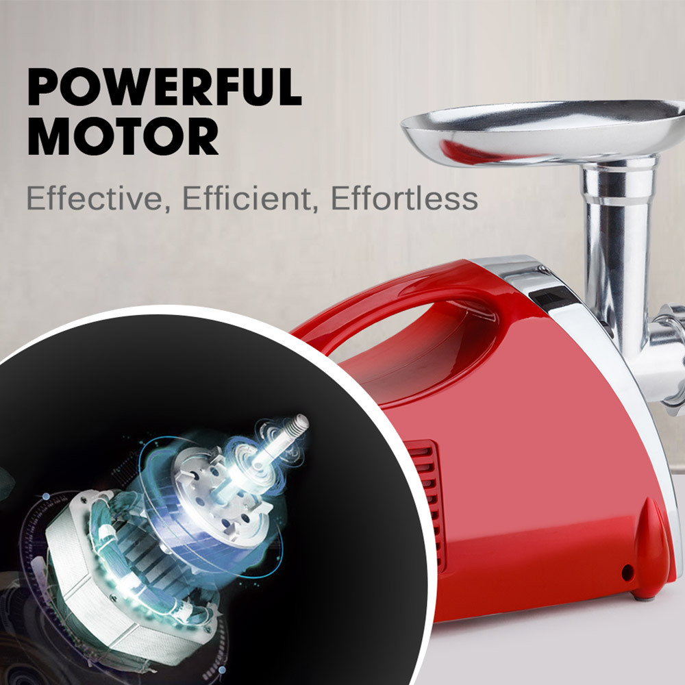 Eurochef Electric Meat Grinder Stainless Steel Mincer - Red – Sumo Deals Eurochef Electric Meat Grinder Stainless Steel Mincer - Red - Image 9