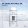 14L Benchtop 8 Stage Water Filter with clear upper and lower tanks.