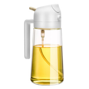 600ml 2 in 1 Glass Oil Sprayer Dispenser white kitchen design