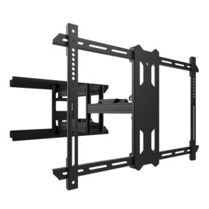 Black Kanto PDX650 Full Motion TV Wall Mount extended forward showing dual articulation arms.