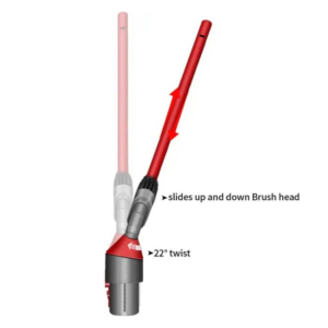 Crevice Vacuum Nozzle Twisting At A 22 Degree Angle Between Car Seats