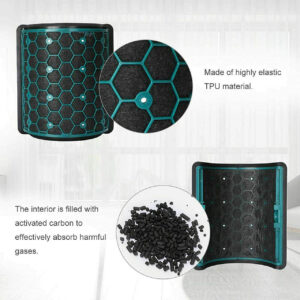 Hygieia Hepa + Carbon Filter For Dyson Pure Cool Purifier – Sumo Deals Close Up Macro View Of Pleated Glass Hepa Microfibre Material Texture