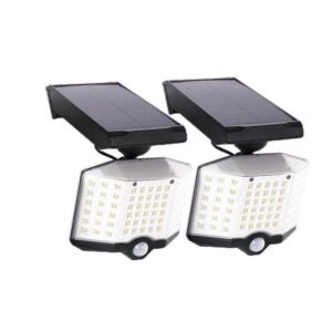 66 LED Solar Motion Sensor Light outdoor security lamp with triple adjustable heads