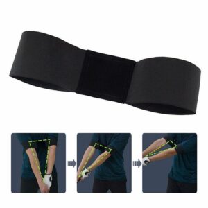 Finger Ten Golf Posture Correction Belt in black elastic fabric