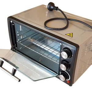 Bos &Amp; Sarino 12L Benchtop Toaster Oven 800W – Sumo Deals Four Slices Of Bread Inside An Open Benchtop Toaster Oven Rack