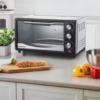 Bos and Sarino 12L benchtop toaster oven in a modern kitchen setting