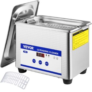 0.8L professional ultrasonic cleaner digital lab timer stainless steel tank