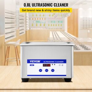 0.8L Professional Ultrasonic Cleaner Digital Lab Timer Product Image Sumo Deals