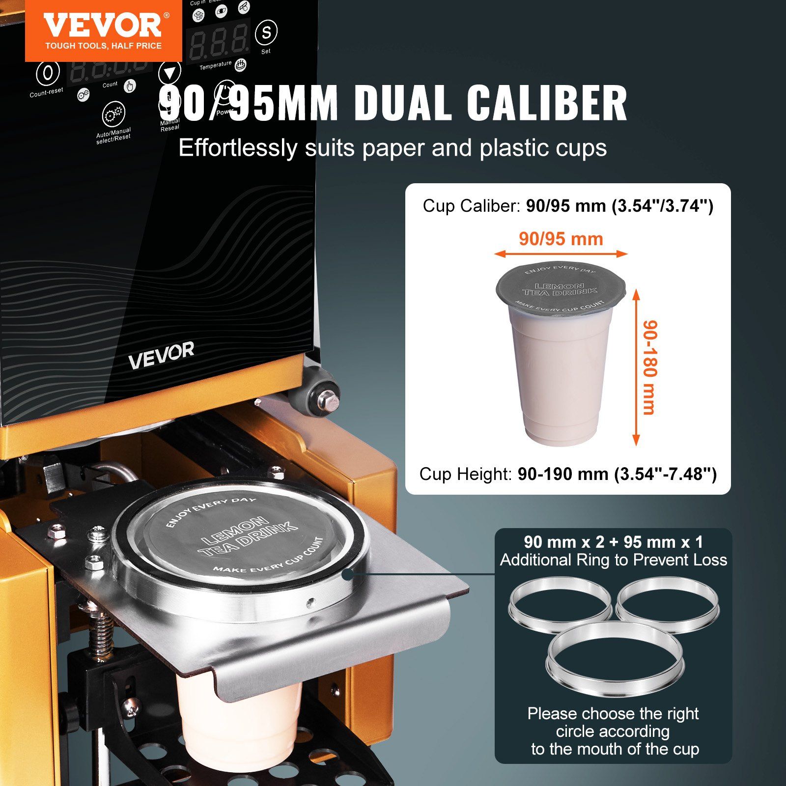 Gold Automatic Cup Sealing Machine For Boba Tea – Sumo Deals Automatic Cup Sealing Machine