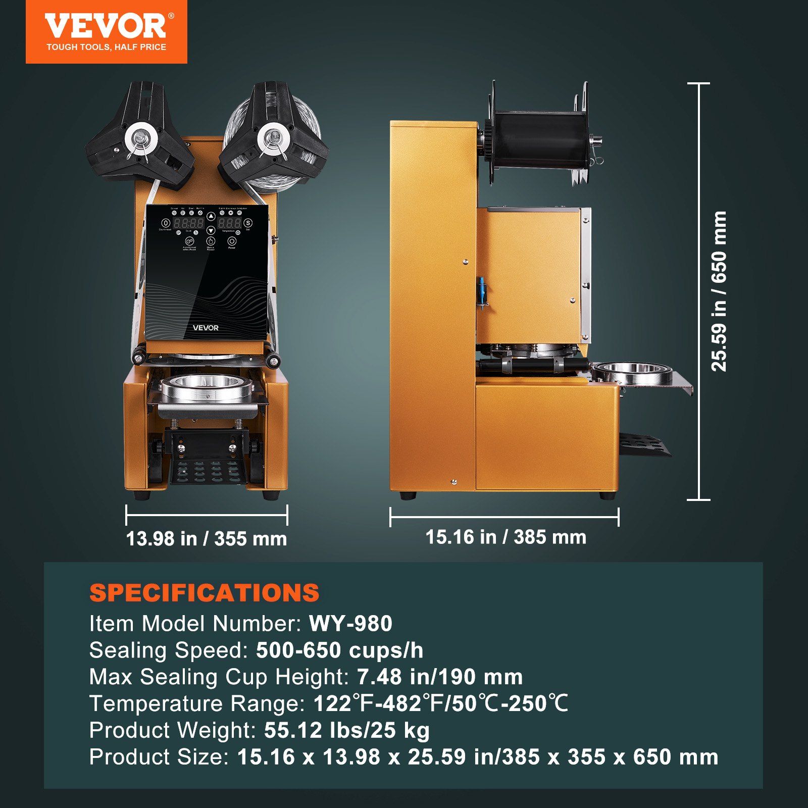 Gold Automatic Cup Sealing Machine For Boba Tea – Sumo Deals Automatic Cup Sealing Machine
