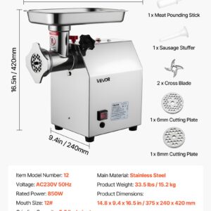 Commercial Electric Meat Grinder | 850W Sausage Stuffer Maker Product Image Sumo Deals