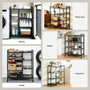 Artiss 4-Tier Storage Shelf Kitchen Bakers Rack – Sumo Deals Artiss 4-Tier Storage Shelf Kitchen Bakers Rack Product Image Sumo Deals