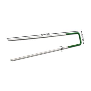 Prime Turf Artificial Grass Pins 200Pc Pack – Sumo Deals Technical Diagram Showing 150Mm Length And 30Mm Width Of Synthetic Grass Pins