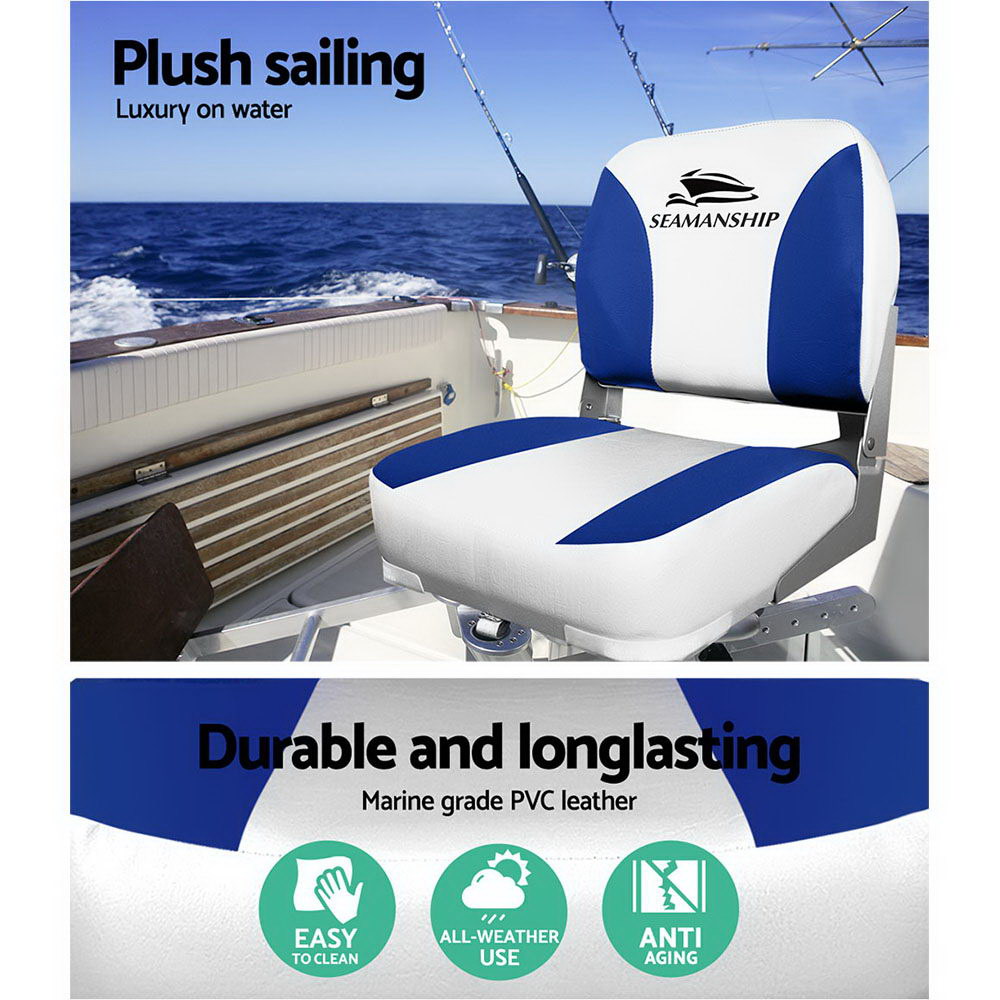 Seamanship Low Back Swivel Folding Boat Seats 2 Pack – Sumo Deals Seamanship Low Back Swivel Folding Boat Seats 2 Pack - Image 4