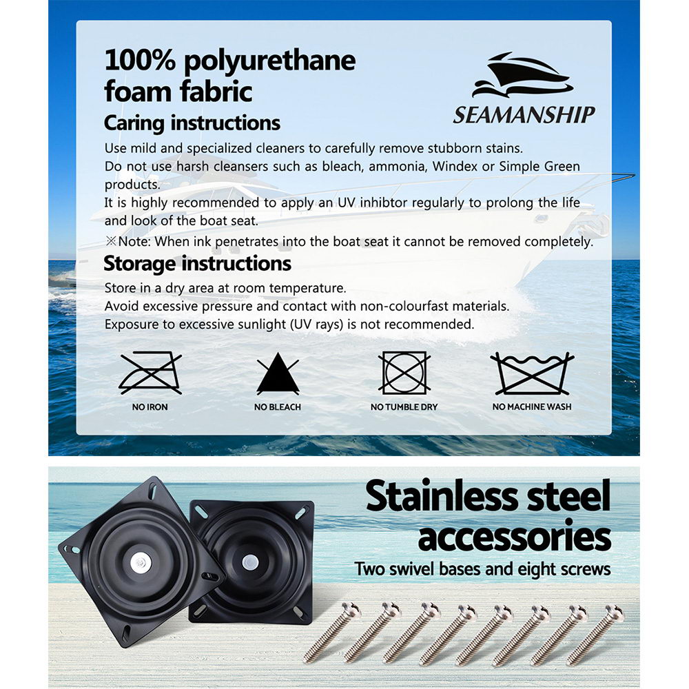 Seamanship Swivel Folding Boat Seats 2 Pack – Sumo Deals Seamanship Swivel Folding Boat Seats 2 Pack - Image 7