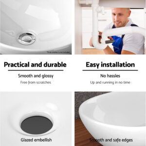 Cefito Ceramic Oval Bathroom Basin Vanity Sink Product Image Sumo Deals