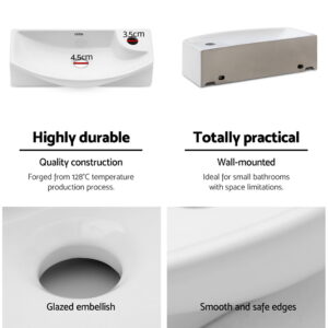 Macro Close-Up Of The Smooth High Gloss Finish On A White Cefito Ceramic Basin