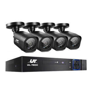 UL-Tech 1080P security camera system with 4CH DVR and 4 square cameras