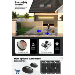 Lockmaster Automatic Sliding Gate Opener Kit 1000Kg – Sumo Deals Backlit Led Security Keypad For Automatic Sliding Gate Opener