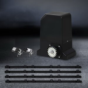LockMaster 1000kg Automatic Sliding Gate Opener Kit with nylon racks and remotes