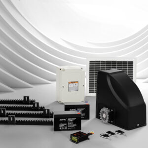 LockMaster solar automatic sliding gate opener motor kit with solar panel