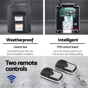 Lockmaster Automatic Dual Swing Gate Opener Kit 20W – Sumo Deals Two Remote Control Transmitters For Automatic Dual Swing Gate Opener