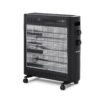 Devanti 2200W Infrared Heater Radiant Heaters black free standing panel view