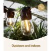 32M Solar Festoon Outdoor Led String Lights Lighting Up A Cozy Garden Patio