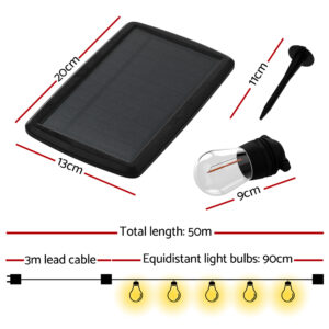 50M Solar Festoon Outdoor Led String Lights – Sumo Deals 50M Solar Festoon Outdoor Led String Lights Product Image Sumo Deals