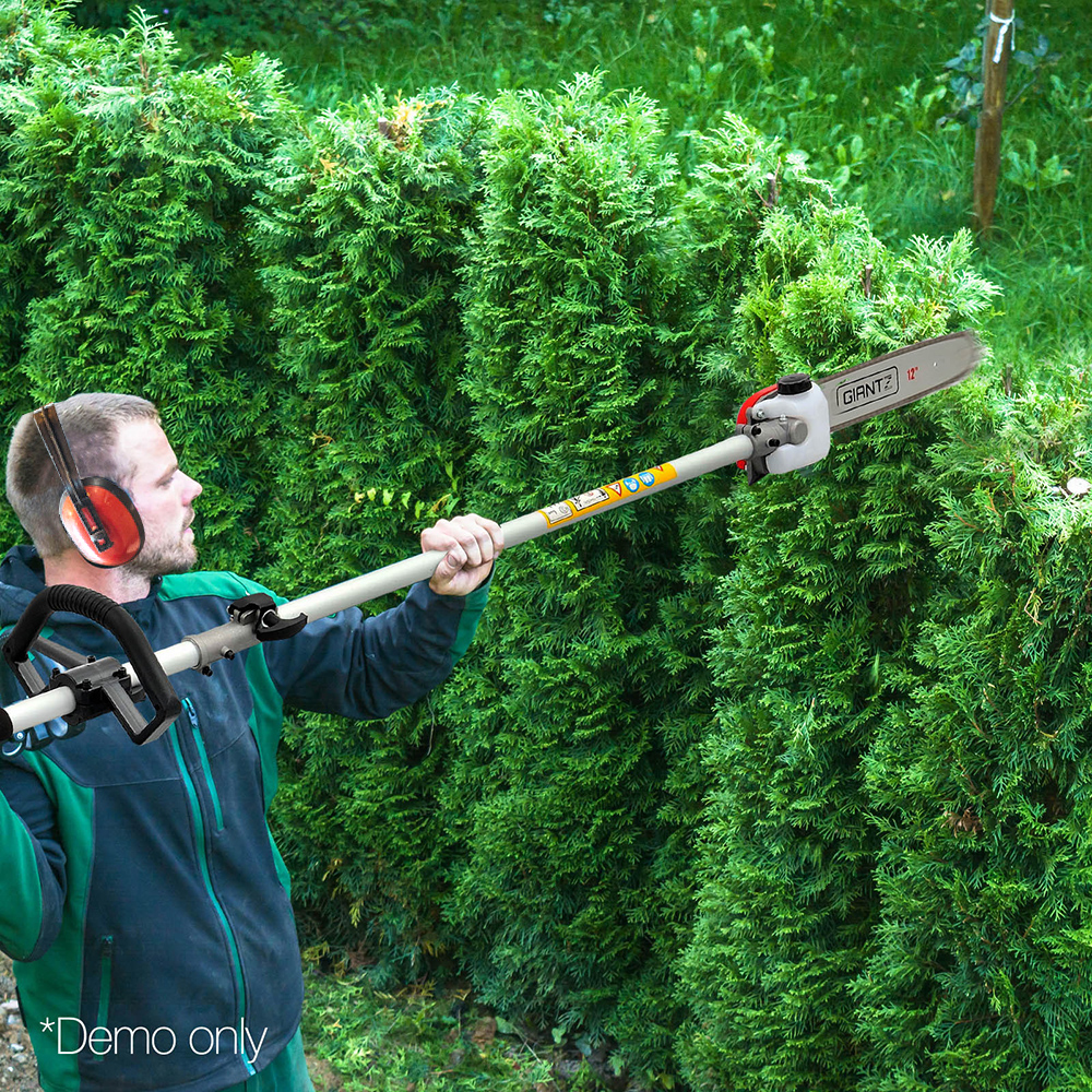 Giantz 2-In-1 Pole Chainsaw &Amp; Hedge Trimmer 12&Quot; Bar – Sumo Deals Pole Chainsaw