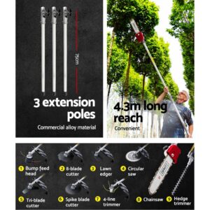 Giantz 9-In-1 Pole Chainsaw | Petrol Hedge Trimmer – Sumo Deals Pole Chainsaw