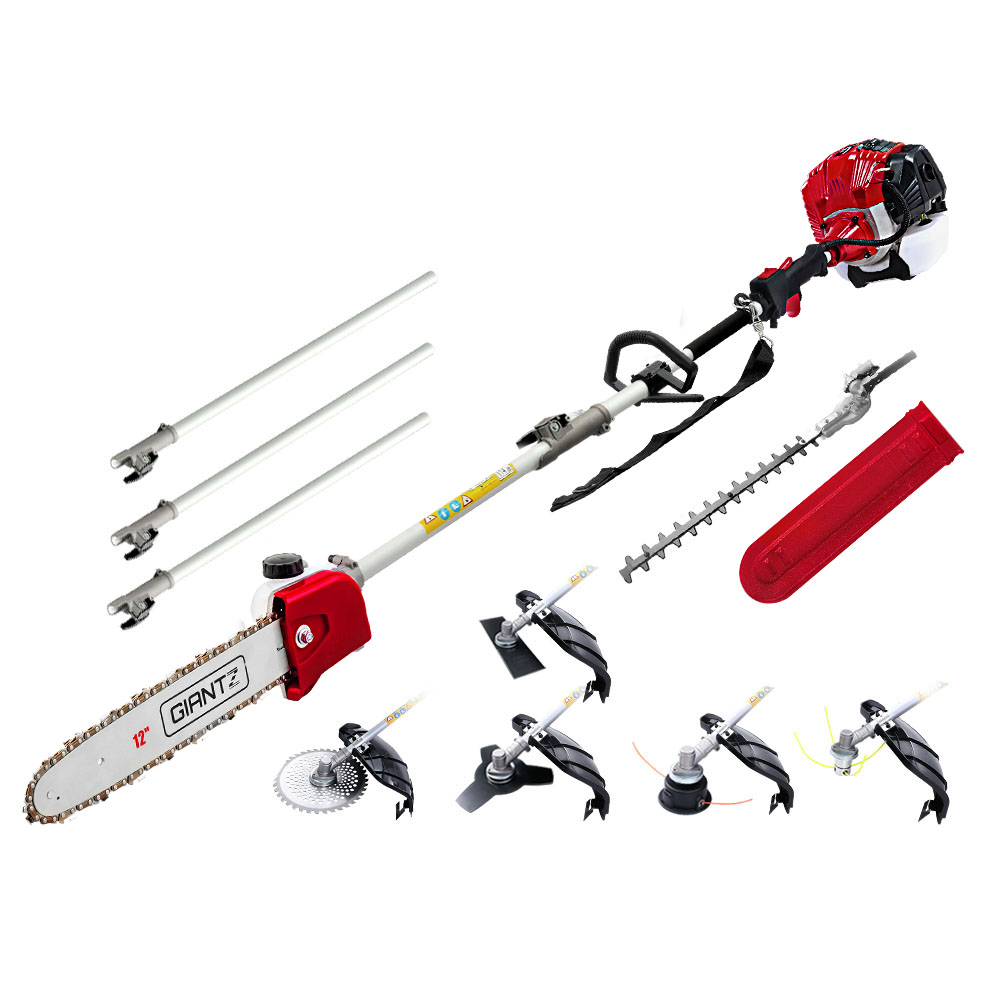 Giantz 7-In-1 Petrol Pole Chainsaw &Amp; Hedge Trimmer – Sumo Deals Petrol Pole Chainsaw