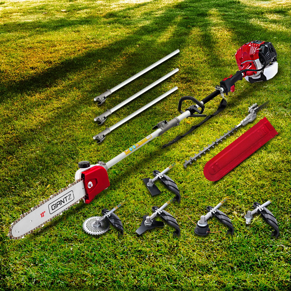 Giantz 7-In-1 Petrol Pole Chainsaw &Amp; Hedge Trimmer – Sumo Deals Petrol Pole Chainsaw