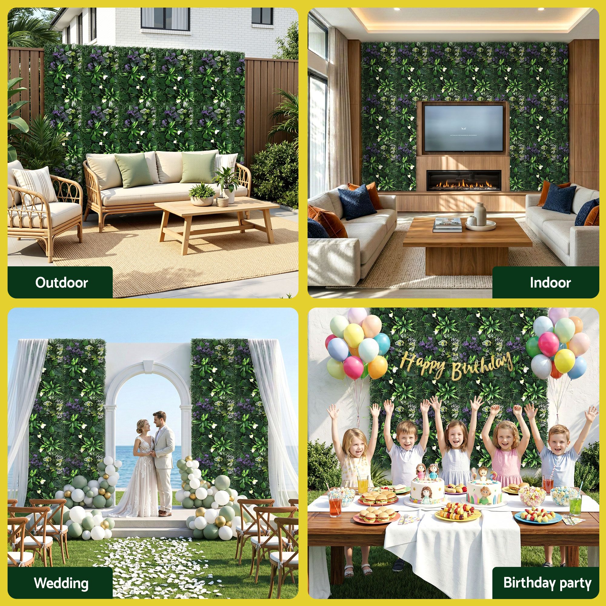 Gardeon 4Pc Artificial Plant Wall Panels | 40X60Cm – Sumo Deals Gardeon 4Pc Artificial Plant Wall Panels | 40X60Cm - Image 7