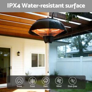 Devanti 1500W Electric Patio Infrared Heater Product Image Sumo Deals