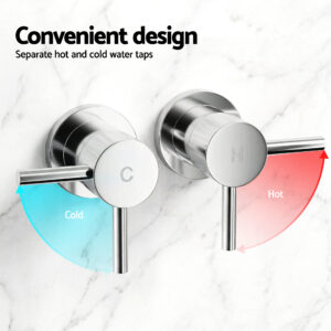 Cefito 4.5 Inch Handheld Shower Head With Twin Swivel Taps Product Image Sumo Deals