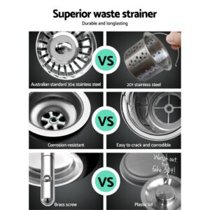Cefito Deep Stainless Steel Single Bowl Kitchen Sink 53X50Cm Product Image Sumo Deals