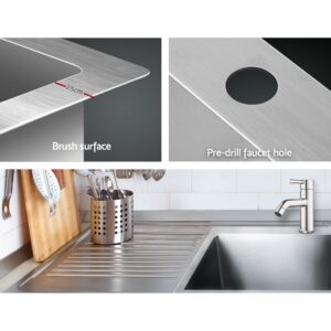 Deep Stainless Steel Single Bowl Kitchen Sink R10 Rounded Corner Details