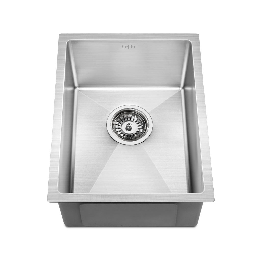 Cefito Stainless Steel Nano Kitchen Sink Single Bowl 44X34Cm – Sumo Deals Drop In Stainless Steel Nano Kitchen Sink With R10 Rounded Corners