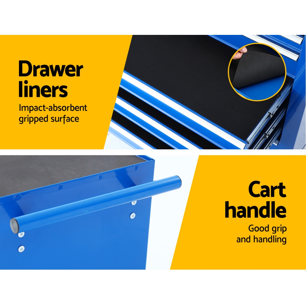 Giantz 7 Drawer Tool Box Cabinet Trolley Blue – Sumo Deals 7 Drawer Tool Box