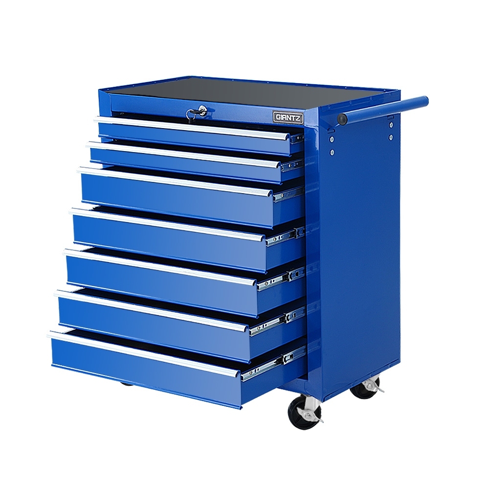 Giantz 7 Drawer Tool Box Cabinet Trolley Blue – Sumo Deals 7 Drawer Tool Box
