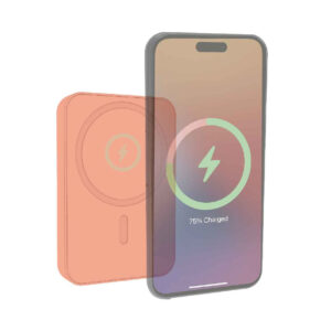 Laser 5000Mah Magnetic Wireless Power Bank Peach – Sumo Deals Magnetic Wireless Power Bank