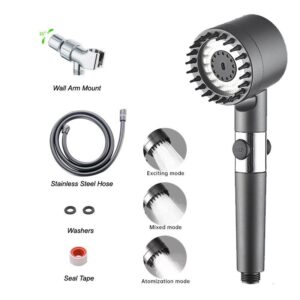 High Pressure Filtered Handheld Shower Head Hose Set Product Image Sumo Deals