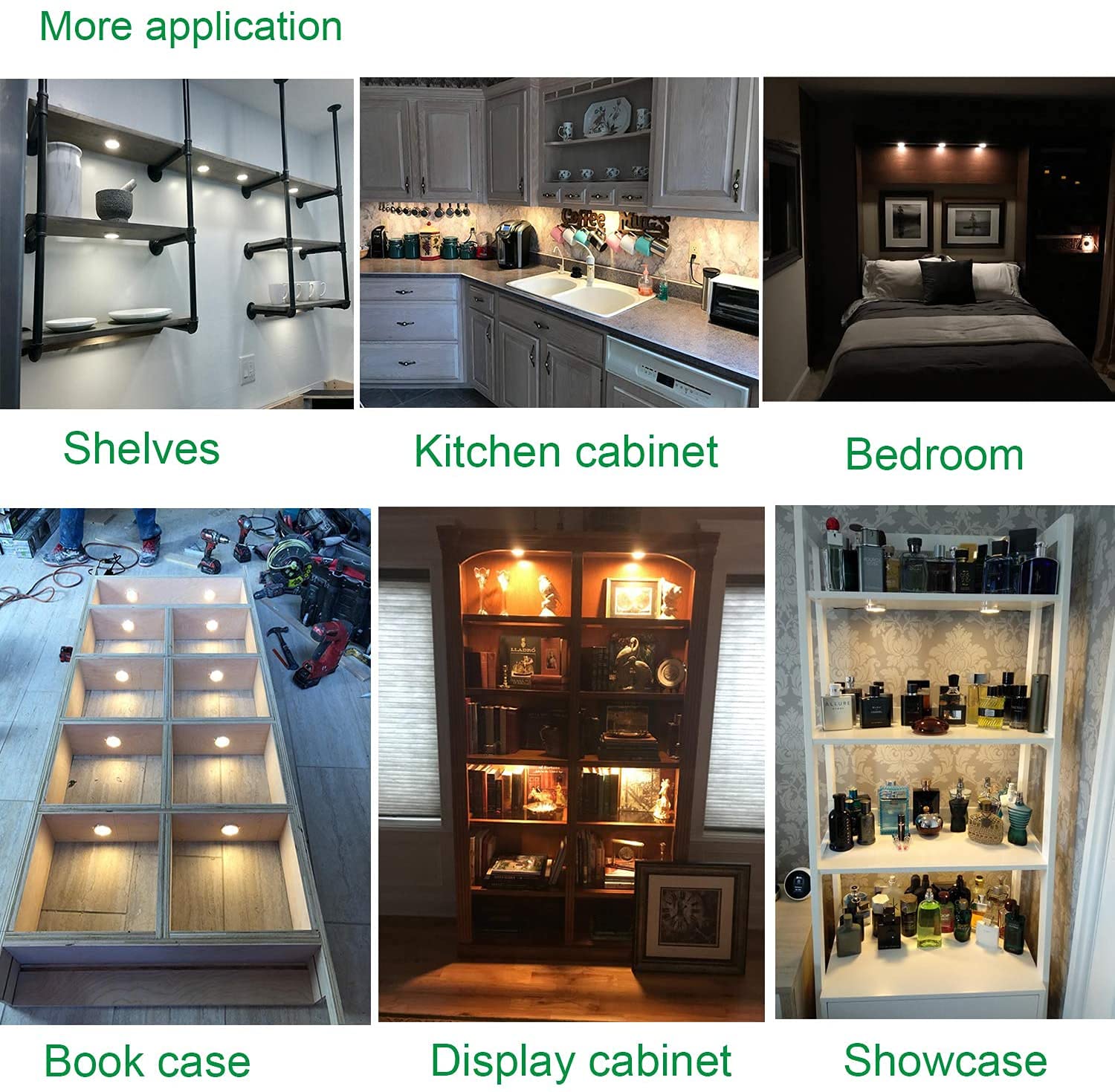 Dimmable Led Under Cabinet Lighting Kit - 6 Puck Lights – Sumo Deals Led Under Cabinet Lighting