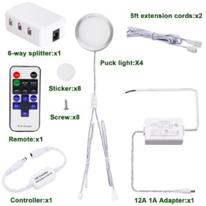 Linkable Under Cabinet Led Puck Lights | Warm White 4-Pack – Sumo Deals Under Cabinet Led Lights