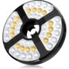 48 Led Rechargeable Patio Umbrella Pole Light – Sumo Deals Circular Black 48 Led Rechargeable Umbrella Light Showing Its Central Pole Clamp Mechanism