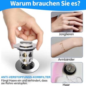 Universal Pop Up Sink Drain Plug Stopper – Sumo Deals Universal Pop Up Sink Drain Plug Stopper Product Image Sumo Deals